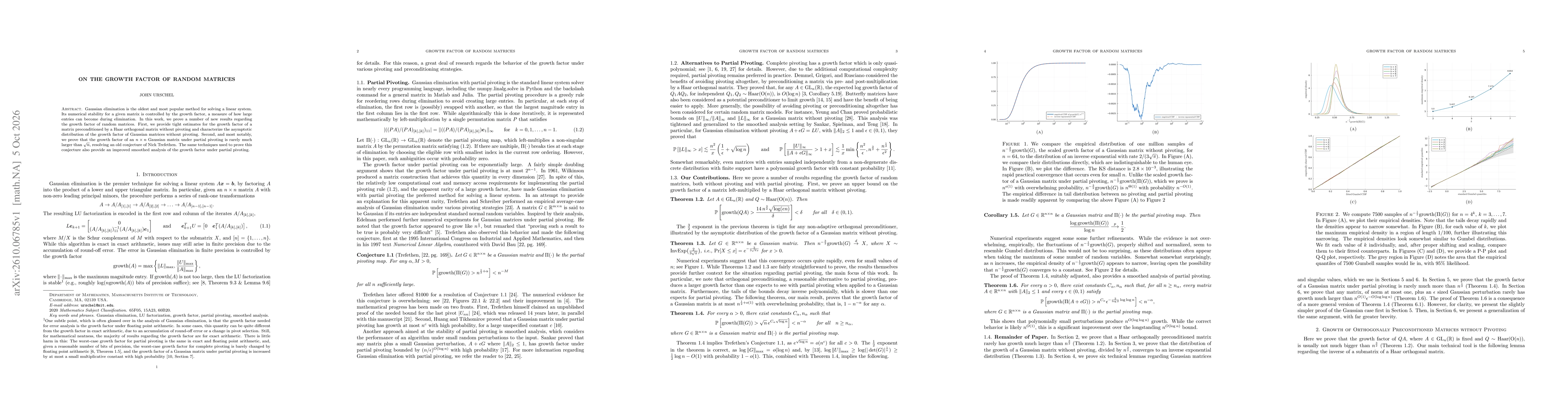 Thumbnail for On the Growth Factor of Random Matrices