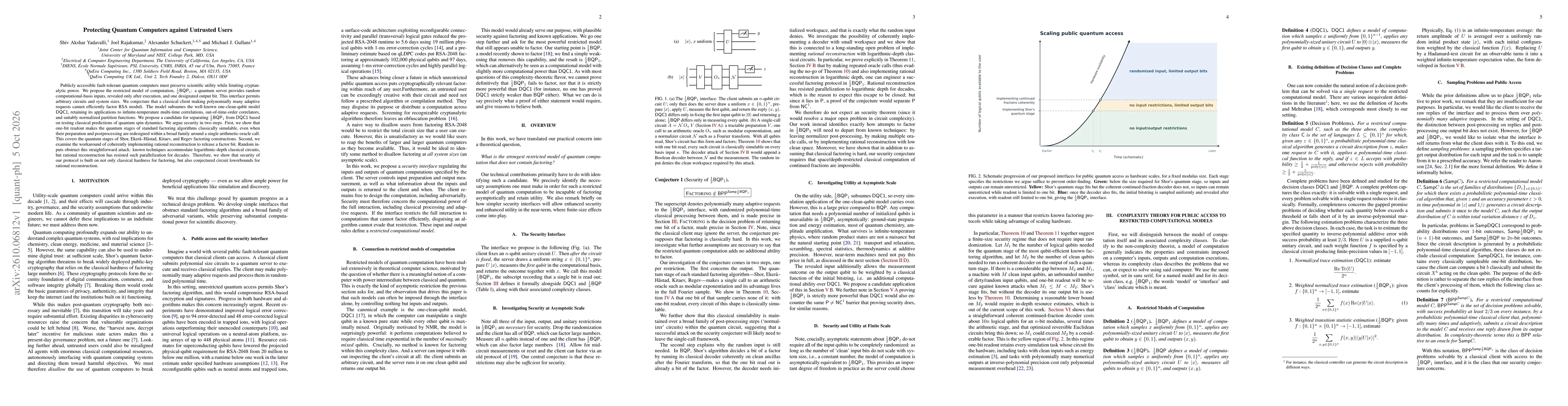 Thumbnail for Protecting Quantum Computers against Untrusted Users