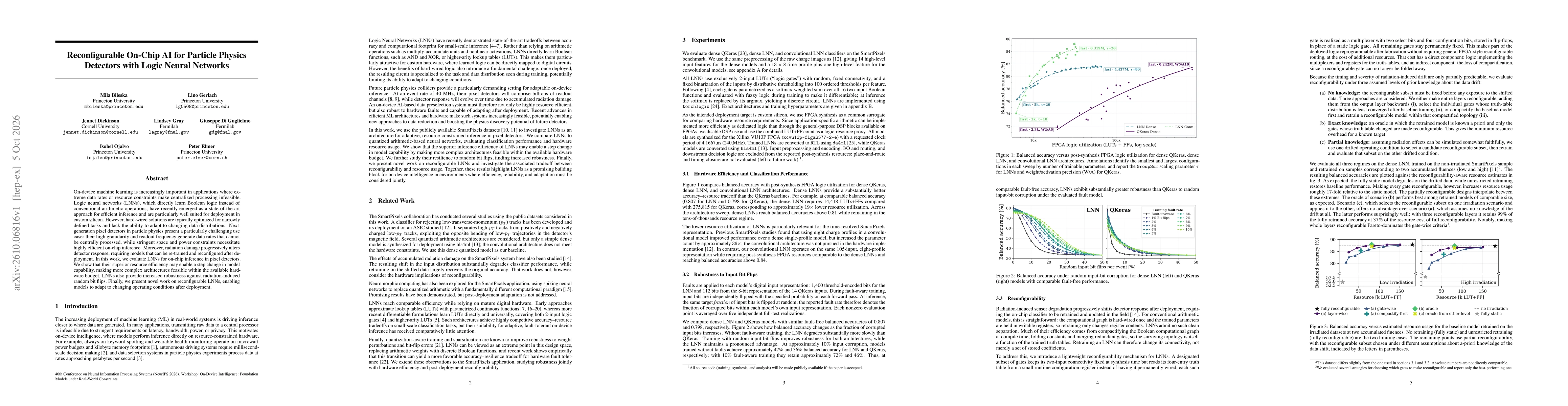 Thumbnail for Reconfigurable On-Chip AI for Particle Physics Detectors with Logic Neural Networks