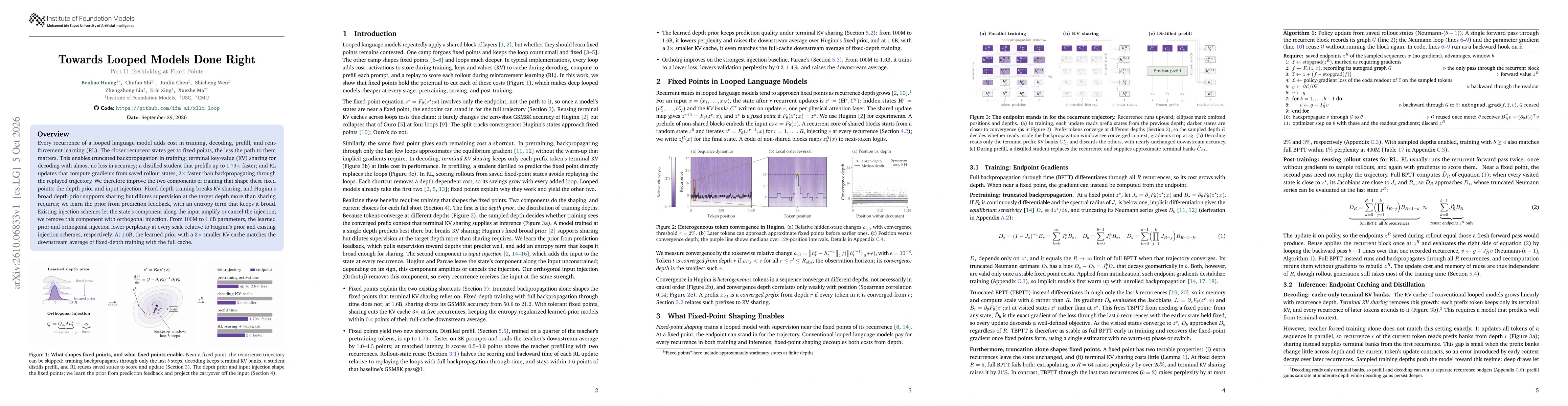 Thumbnail for Towards Looped Models Done Right, Part II: Rethinking at Fixed Points