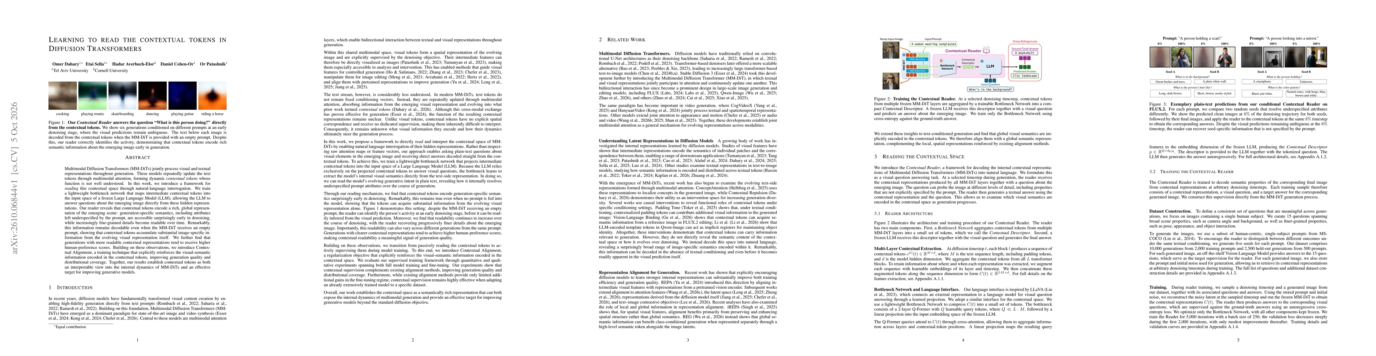 Thumbnail for Learning to Read the Contextual Tokens in Diffusion Transformers