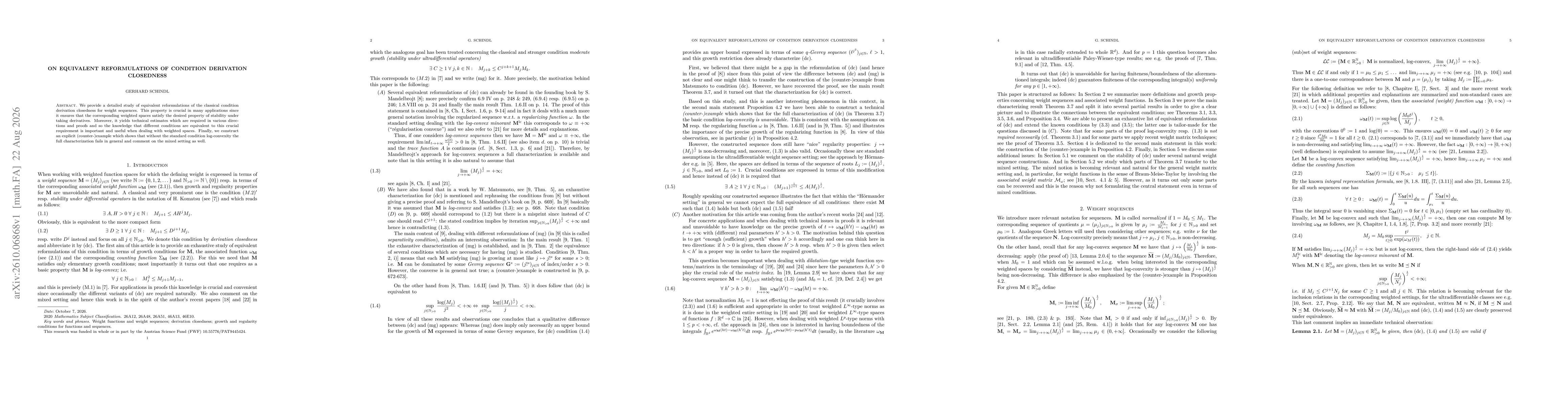 Thumbnail for On equivalent reformulations of condition derivation closedness