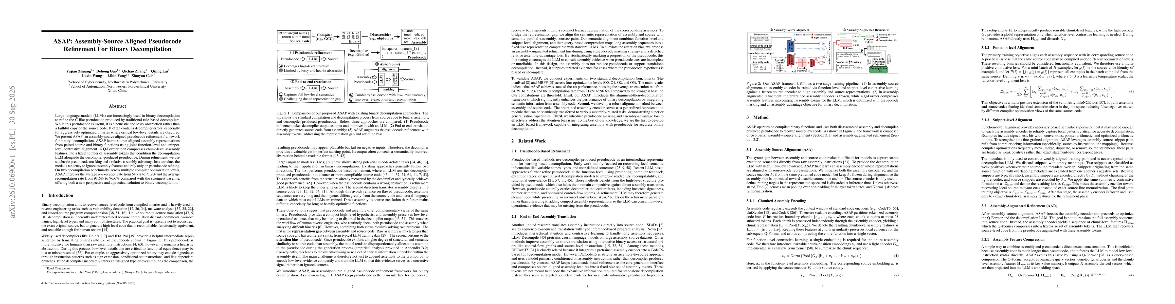 Thumbnail for ASAP: Assembly-Source Aligned Pseudocode Refinement For Binary Decompilation