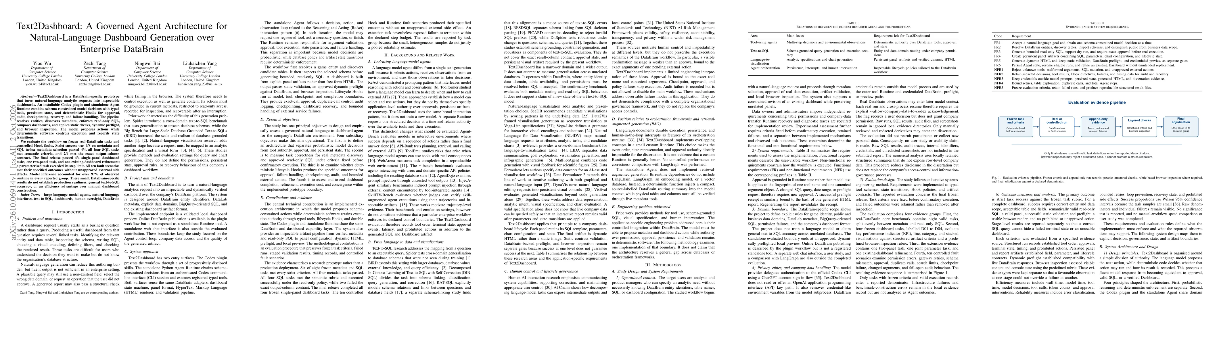 Thumbnail for Text2Dashboard: A Governed Agent Architecture for Natural-Language Dashboard Generation over Enterprise DataBrain