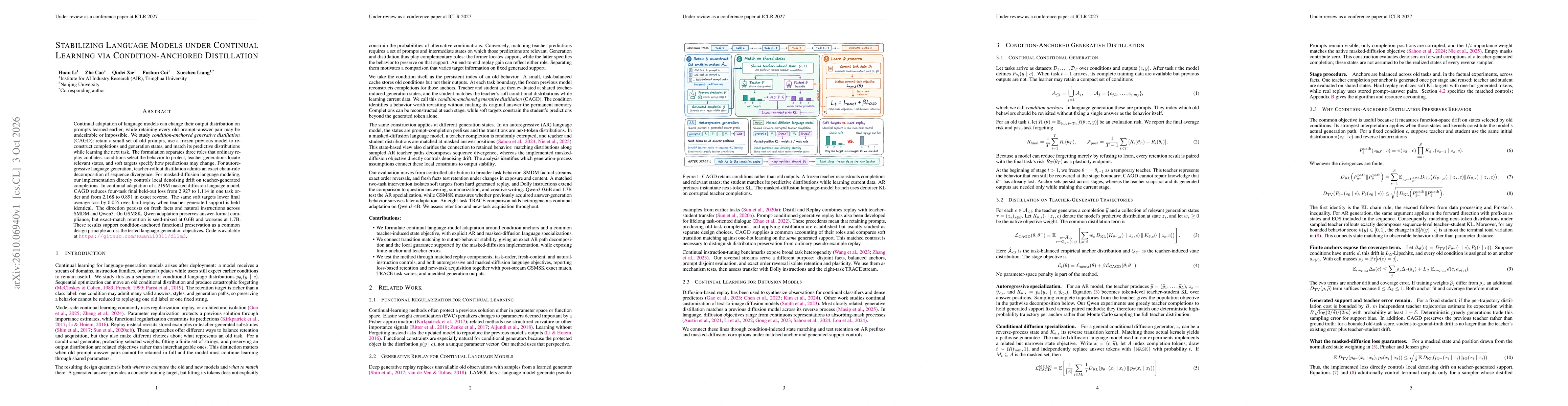 Thumbnail for Stabilizing language models under continual learning via condition-anchored distillation