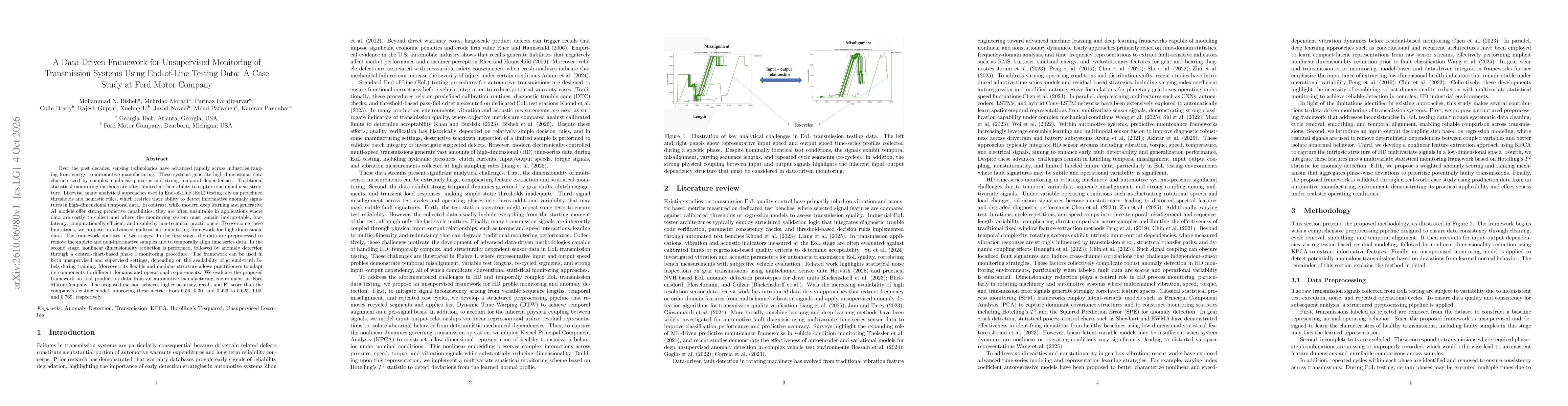Thumbnail for A Data-Driven Framework for Unsupervised Monitoring of Transmission Systems Using End-of-Line Testing Data: A Case Study at Ford Motor Company