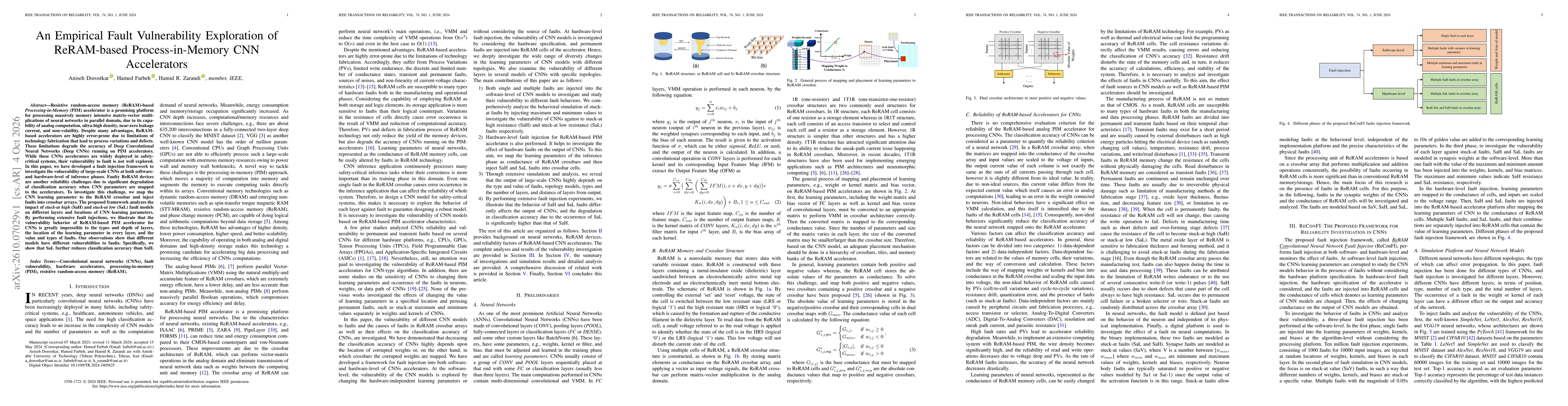 Thumbnail for An Empirical Fault Vulnerability Exploration of ReRAM-based Process-in-Memory CNN Accelerators