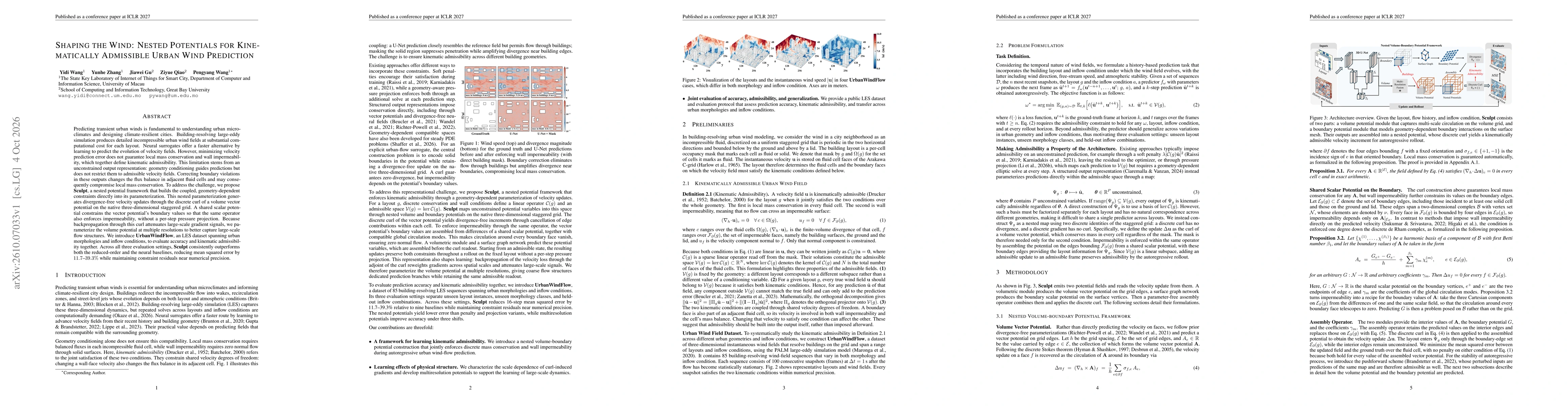 Thumbnail for Shaping the Wind: Nested Potentials for Kinematically Admissible Urban Wind Prediction