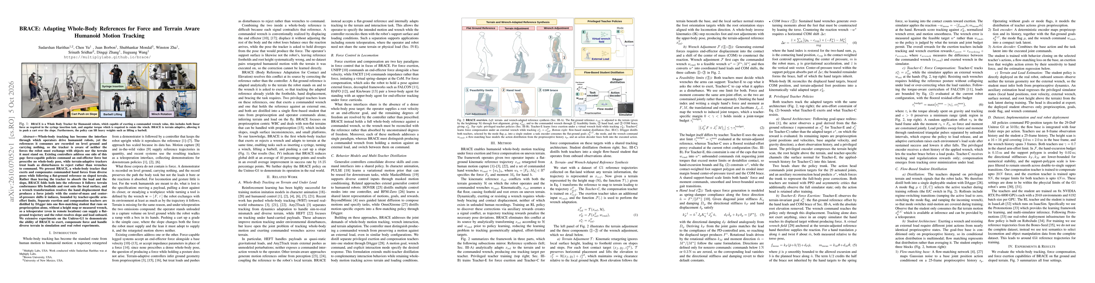 Thumbnail for BRACE: Adapting Whole-Body References for Force and Terrain Aware Humanoid Motion Tracking