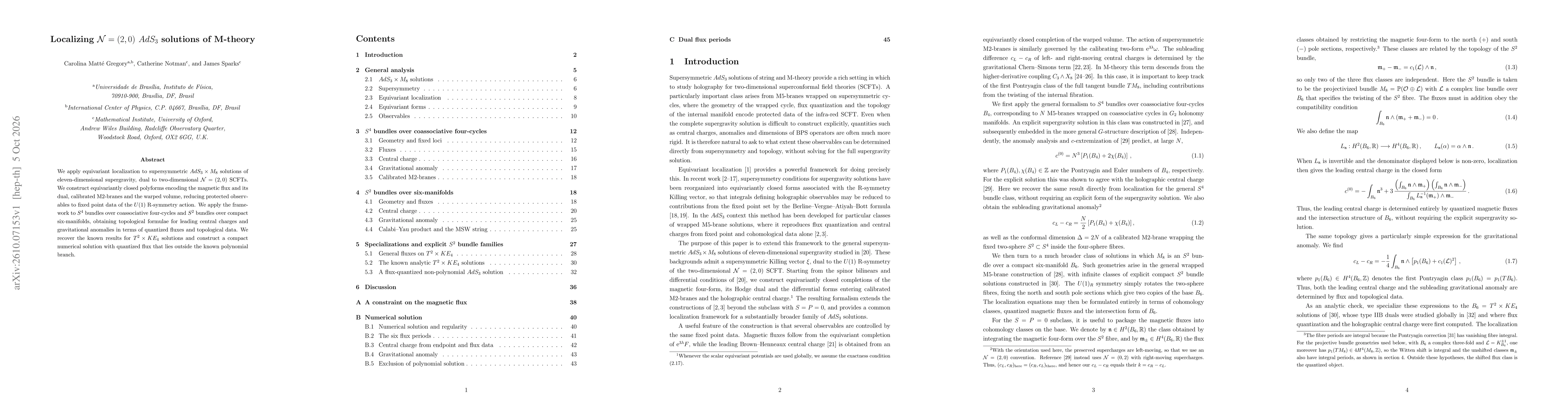 Thumbnail for Localizing $\mathcal{N}=(2,0)$ $AdS_3$ solutions of M-theory