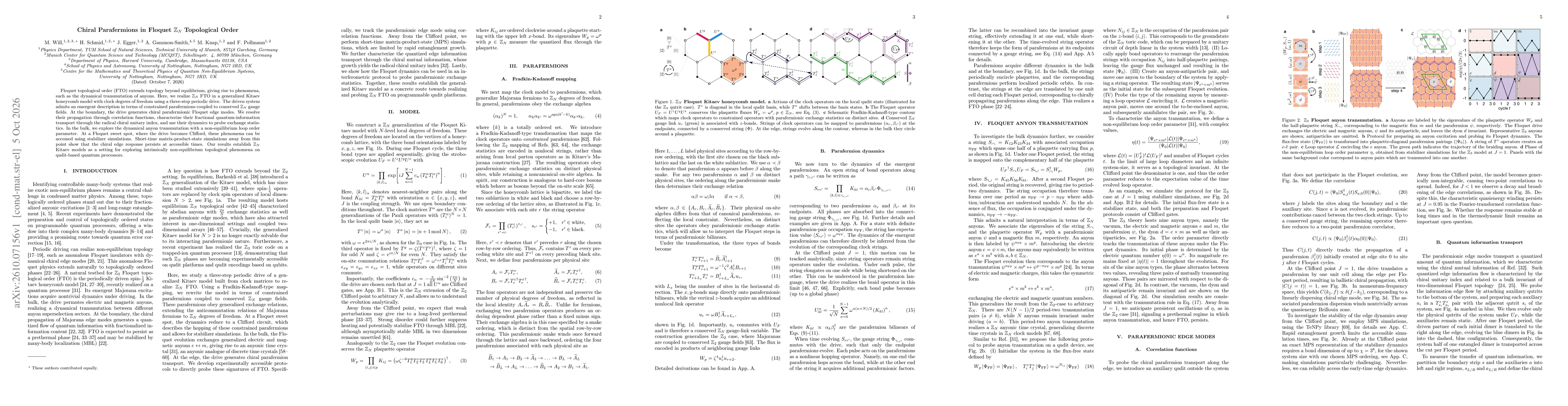 Thumbnail for Chiral Parafermions in Floquet $\mathbb{Z}_N$ Topological Order