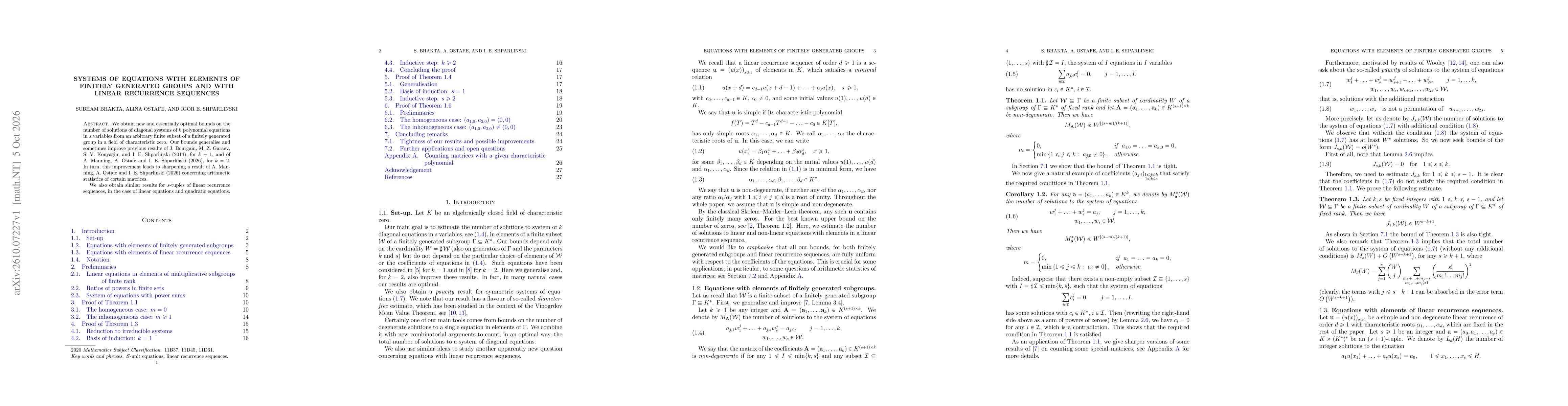 Thumbnail for Systems of equations with elements of finitely generated groups and with linear recurrence sequences