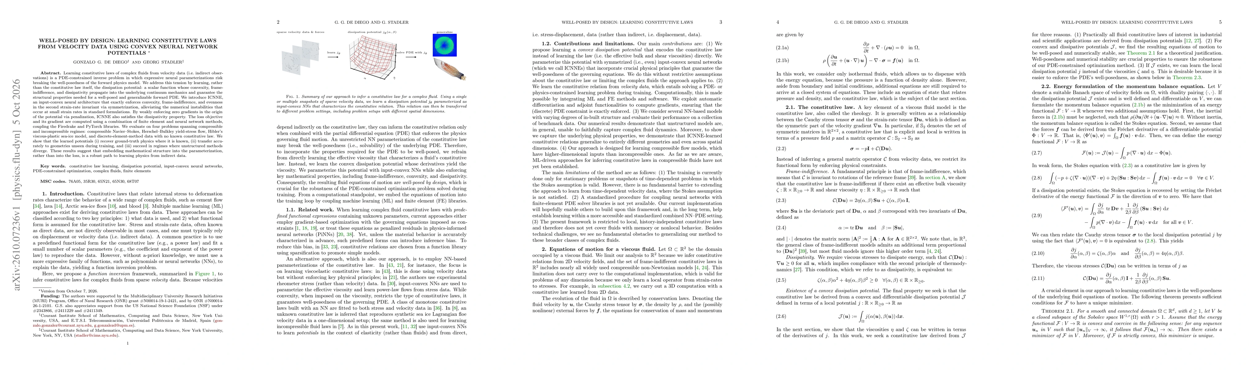 Thumbnail for Well-posed by Design: Learning Constitutive Laws from Velocity Data using Convex Neural Network Potentials