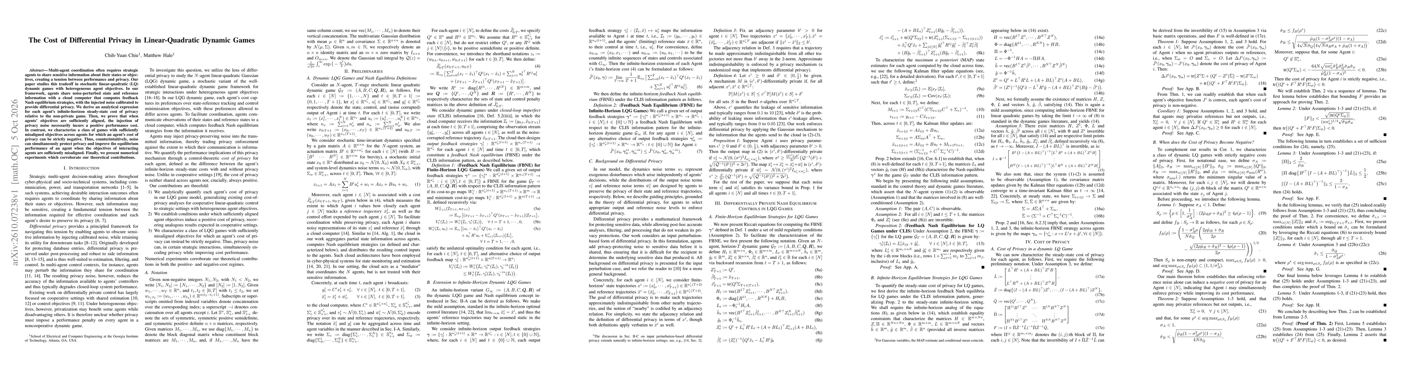 Thumbnail for The Cost of Differential Privacy in Linear-Quadratic Dynamic Games