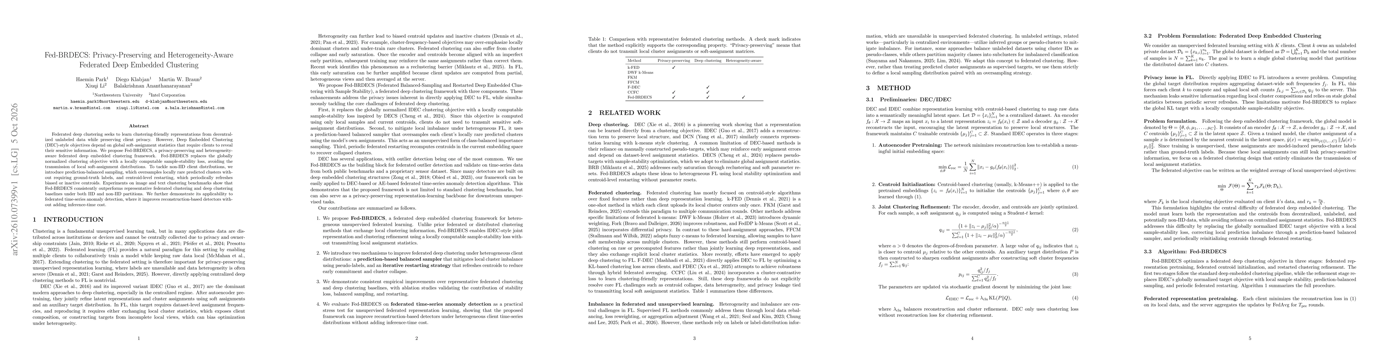 Thumbnail for Fed-BRDECS: Privacy-Preserving and Heterogeneity-Aware Federated Deep Embedded Clustering
