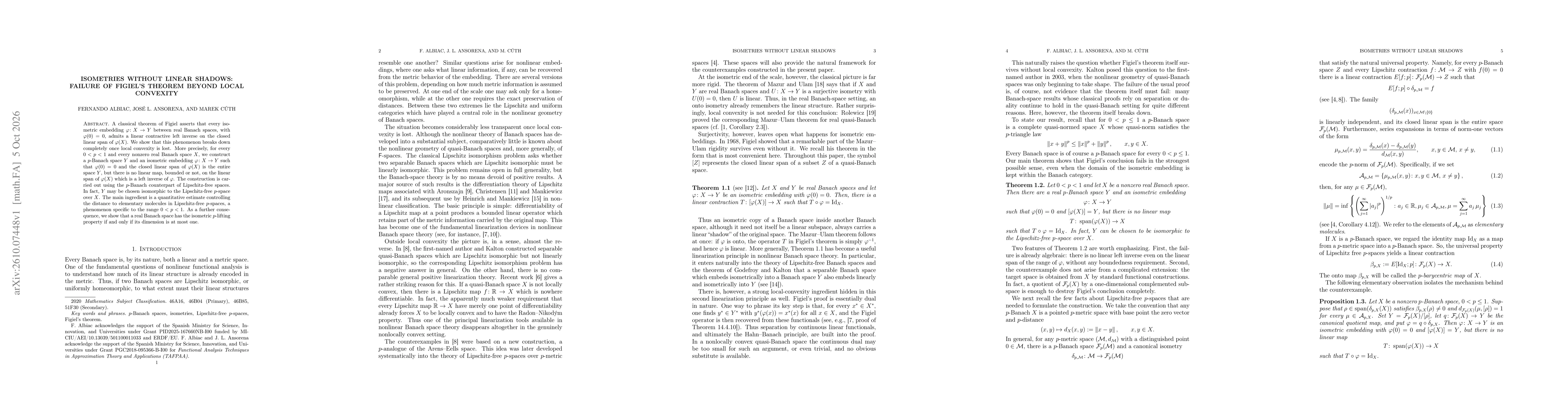 Thumbnail for Isometries without linear shadows: failure of Figiel's theorem beyond local convexity