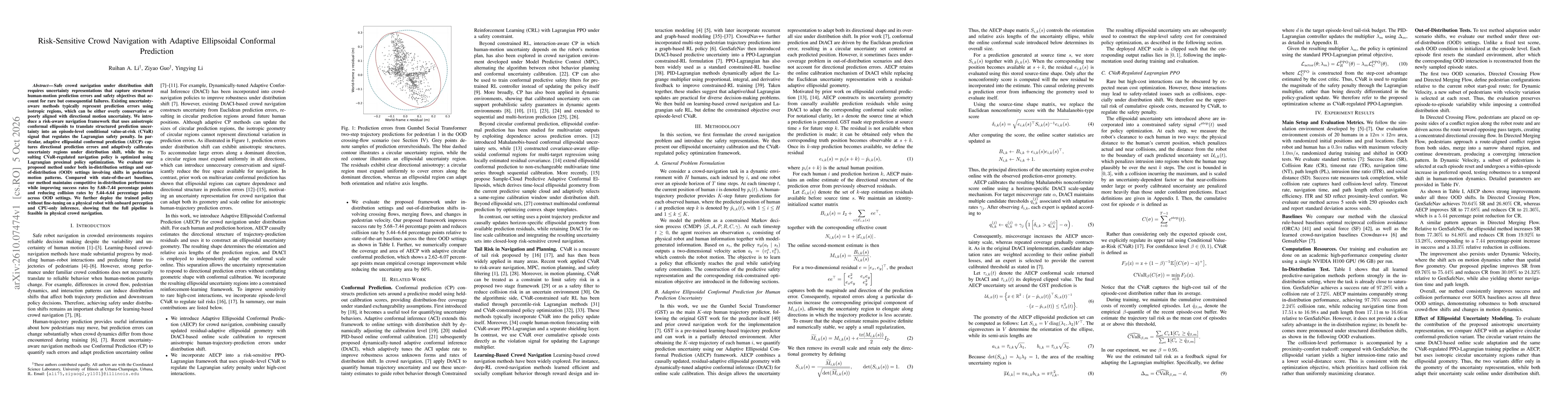 Thumbnail for Risk-Sensitive Crowd Navigation with Adaptive Ellipsoidal Conformal Prediction