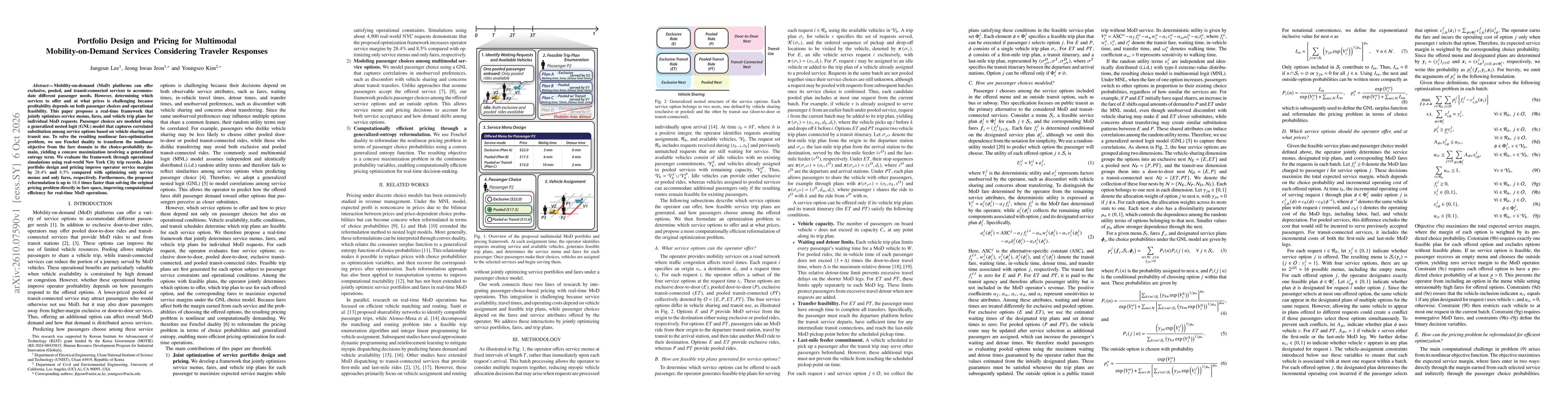 Thumbnail for Portfolio Design and Pricing for Multimodal Mobility-on-Demand Services Considering Traveler Responses