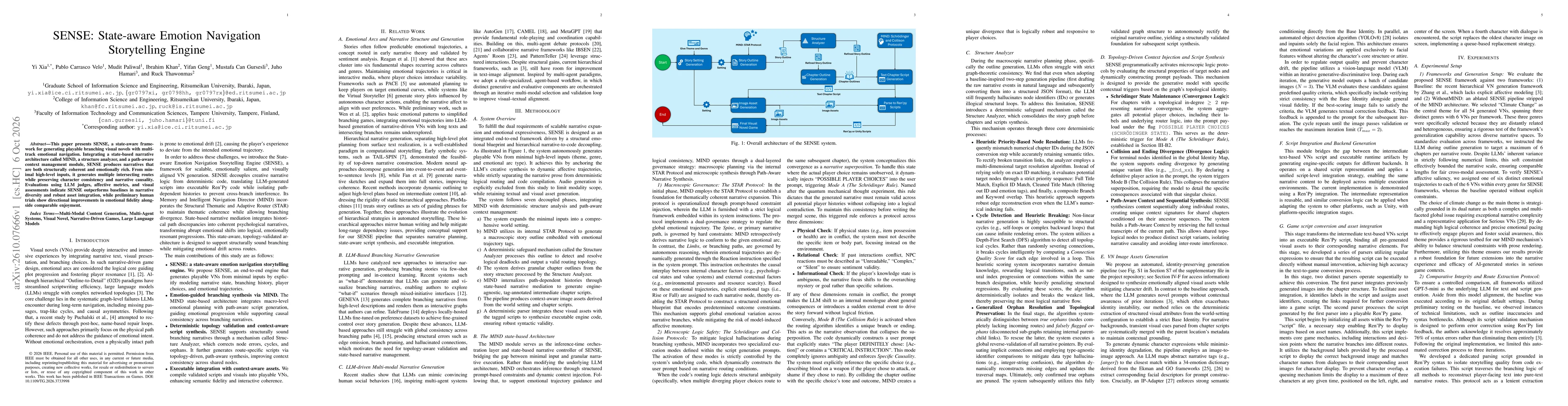 Thumbnail for SENSE: State-aware Emotion Navigation Storytelling Engine