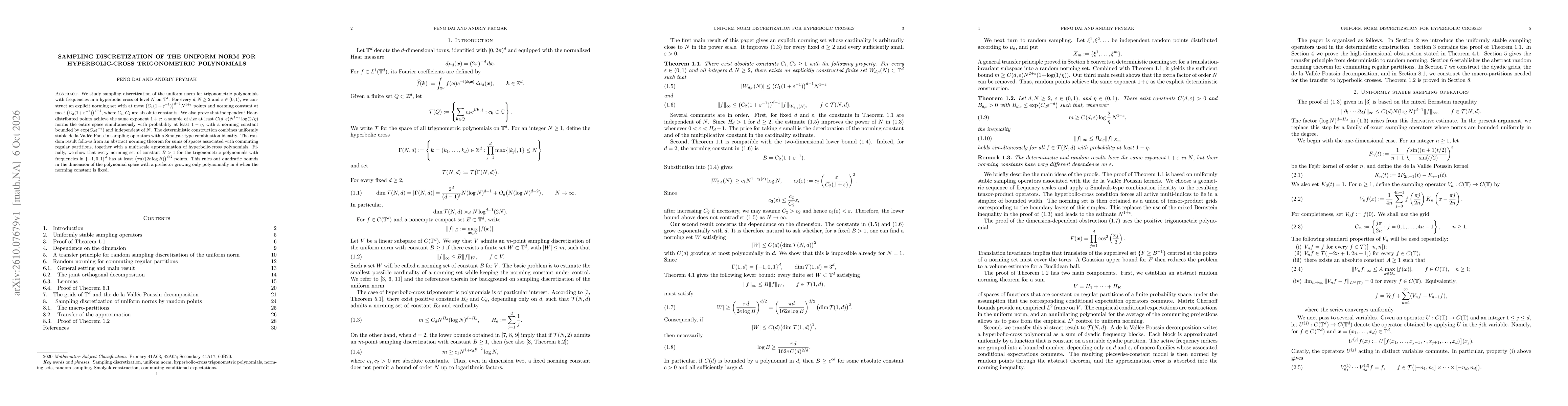 Thumbnail for Sampling discretization of the uniform norm for hyperbolic-cross trigonometric polynomials