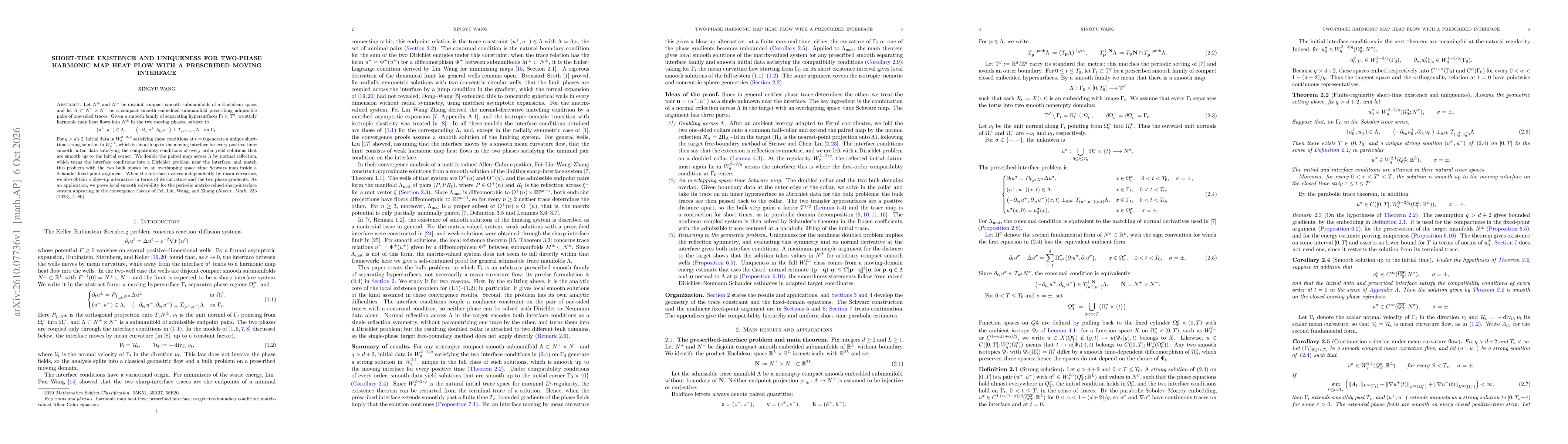 Thumbnail for Short-time existence and uniqueness for two-phase harmonic map heat flow with a prescribed moving interface