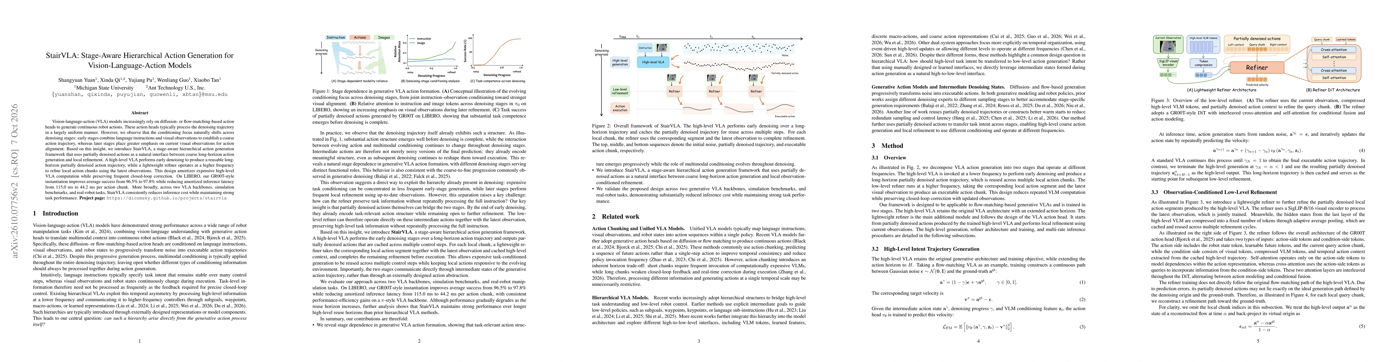 Thumbnail for StairVLA: Stage-Aware Hierarchical Action Generation for Vision-Language-Action Models