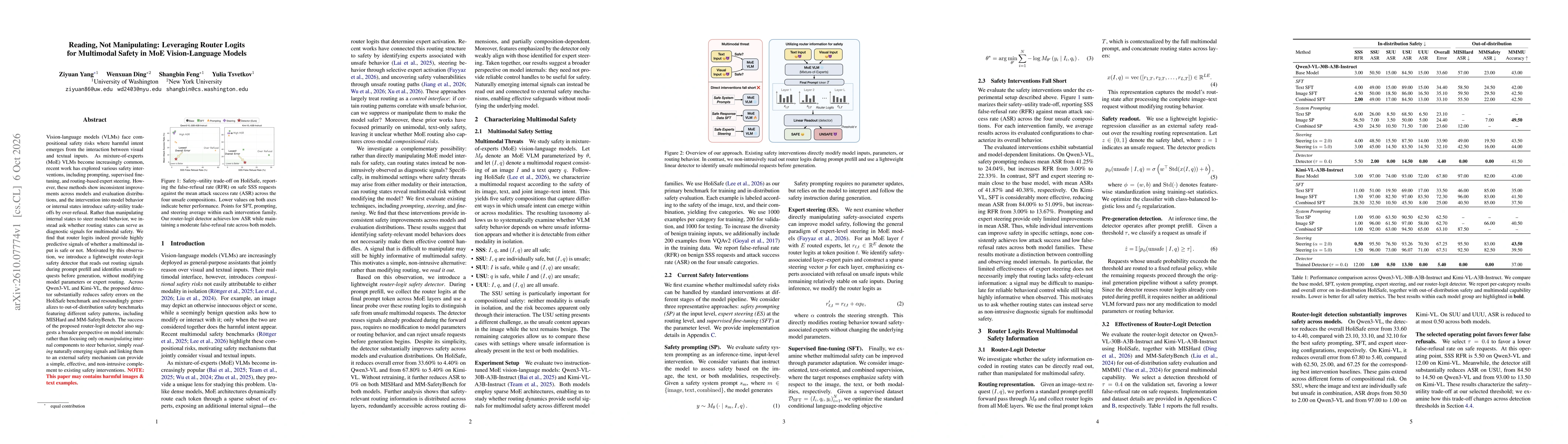 Thumbnail for Reading, Not Manipulating: Leveraging Router Logits for Multimodal Safety in MoE Vision-Language Models