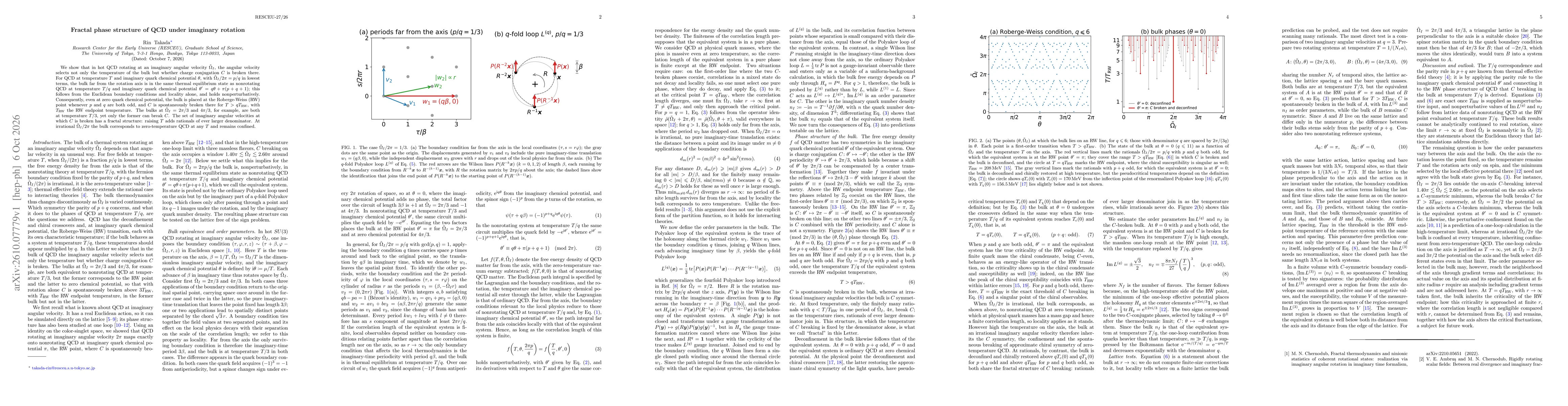 Thumbnail for Fractal phase structure of QCD under imaginary rotation