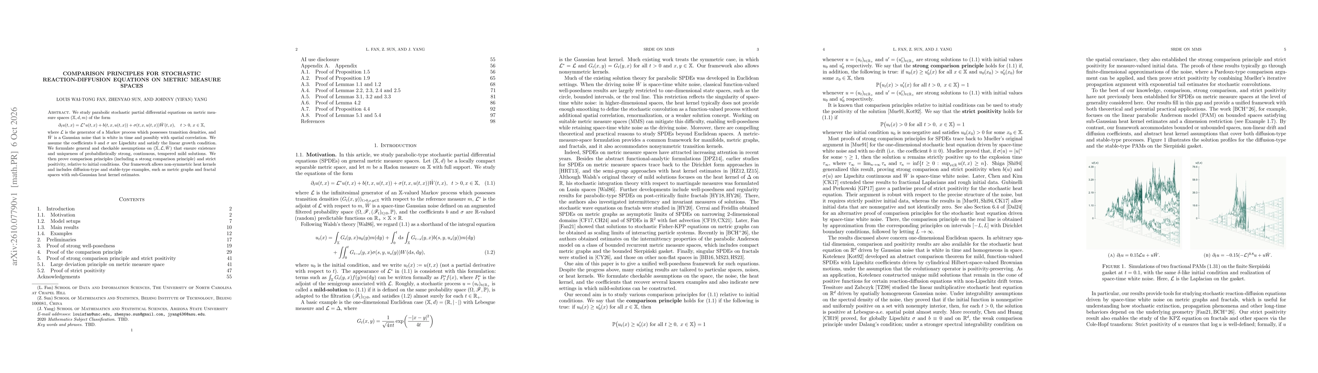 Thumbnail for Comparison principles for stochastic reaction-diffusion equations on metric measure spaces