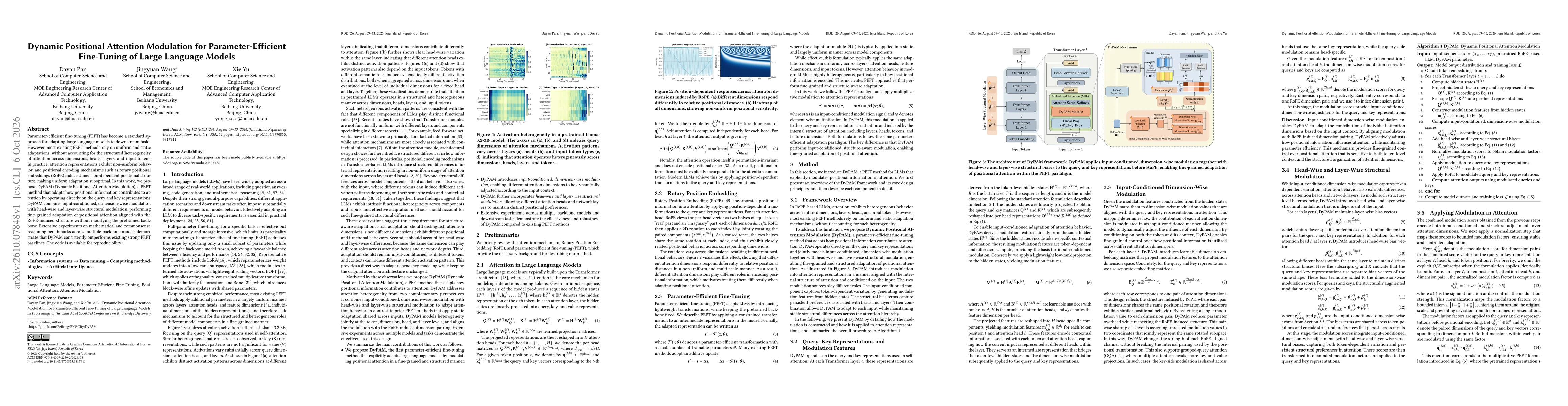 Thumbnail for Dynamic Positional Attention Modulation for Parameter-Efficient Fine-Tuning of Large Language Models