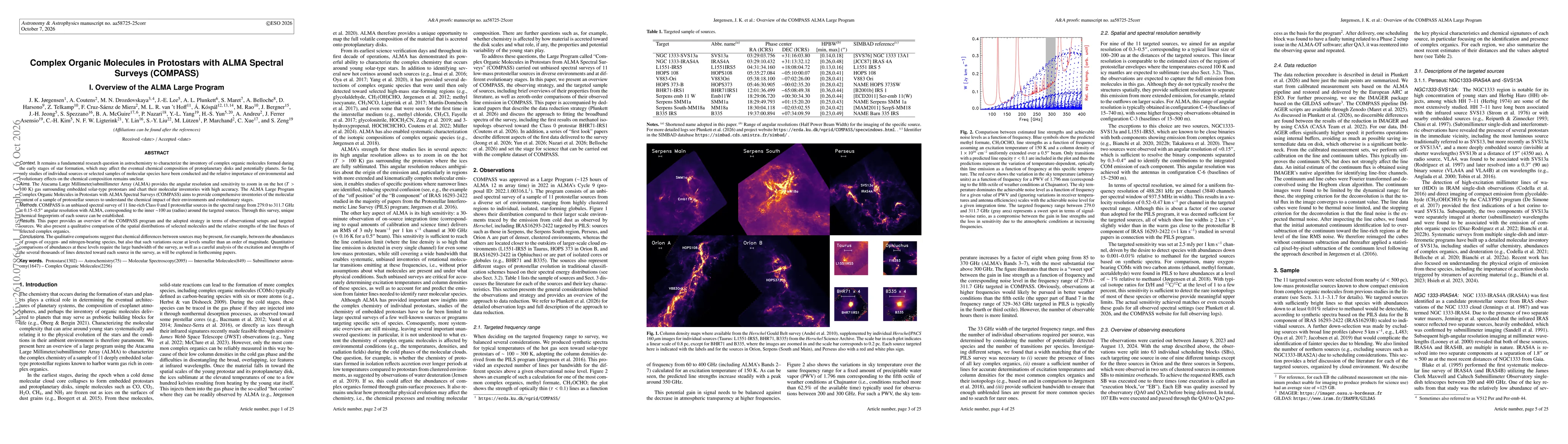 Thumbnail for Complex Organic Molecules in Protostars with ALMA Spectral Surveys (COMPASS): I. Overview of the ALMA Large Program
