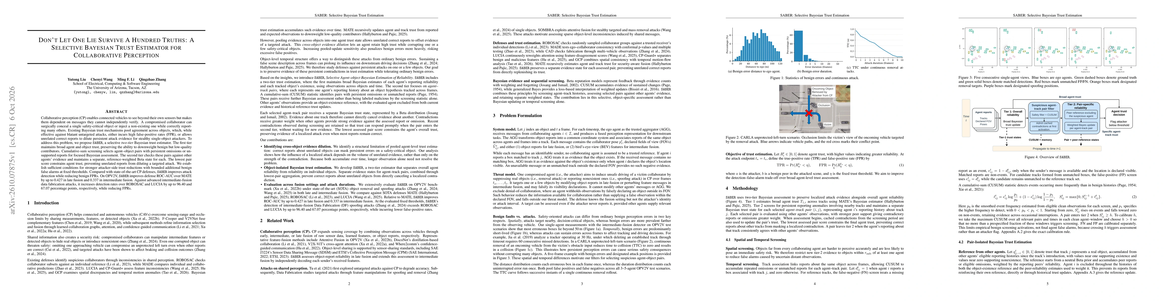 Thumbnail for Don't Let One Lie Survive A Hundred Truths: A Selective Bayesian Trust Estimator for Collaborative Perception