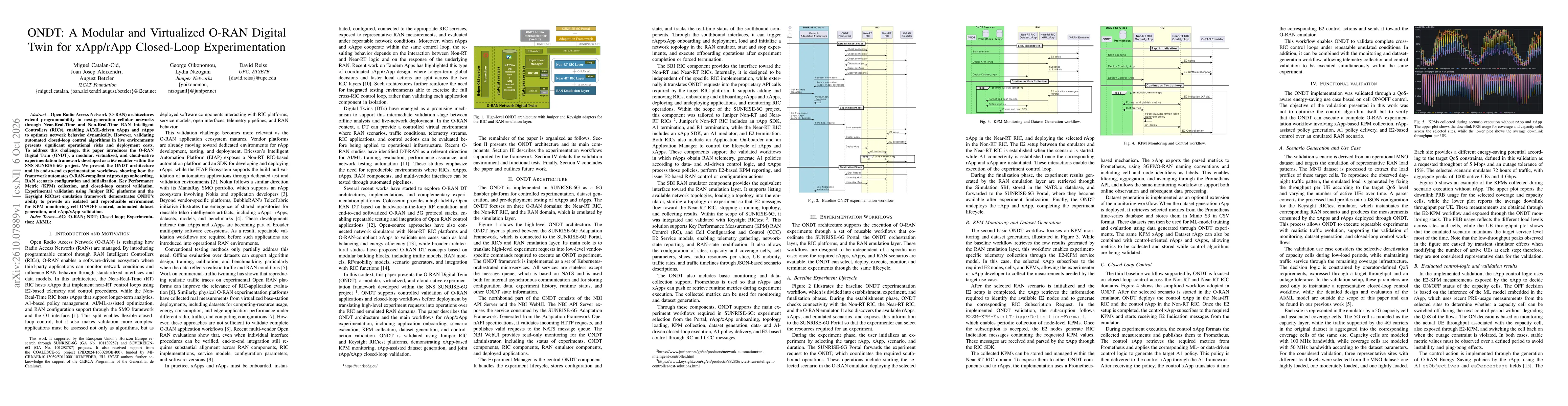 Thumbnail for ONDT: A Modular and Virtualized O-RAN Digital Twin for xApp/rApp Closed-Loop Experimentatio