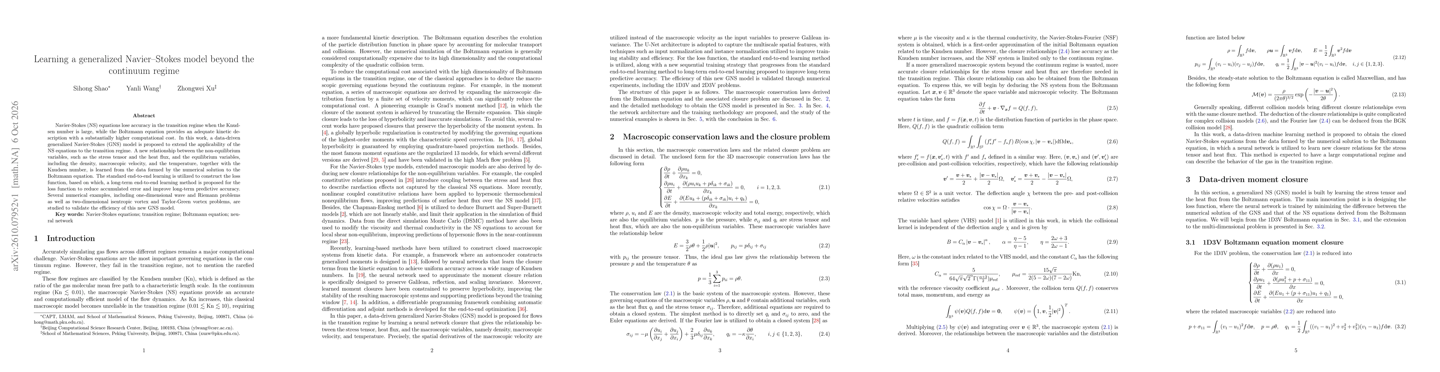 Thumbnail for Learning a generalized Navier-Stokes model beyond the continuum regime