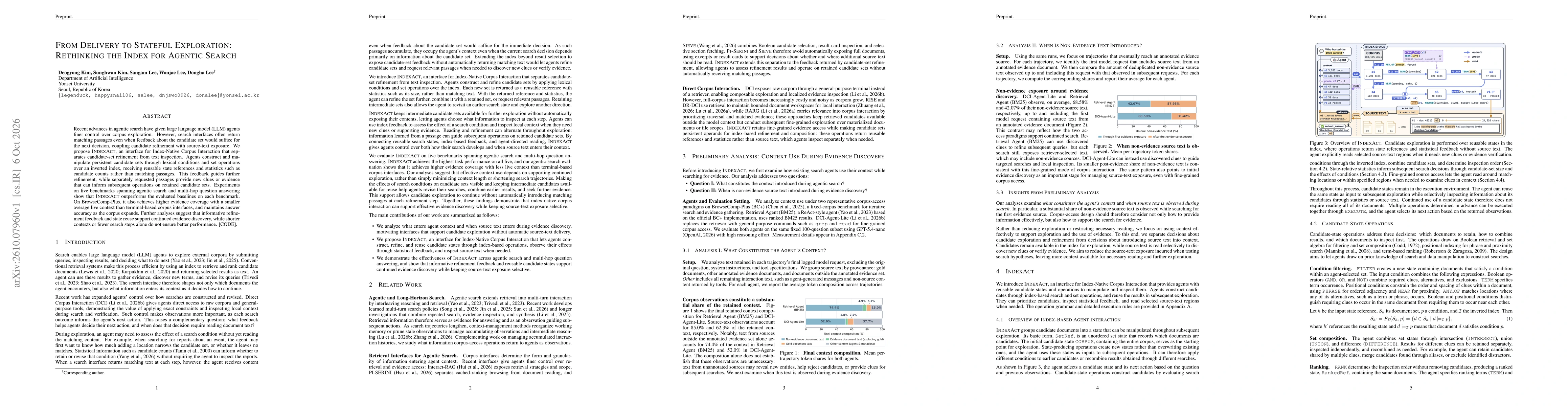Thumbnail for From Delivery to Stateful Exploration: Rethinking the Index for Agentic Search