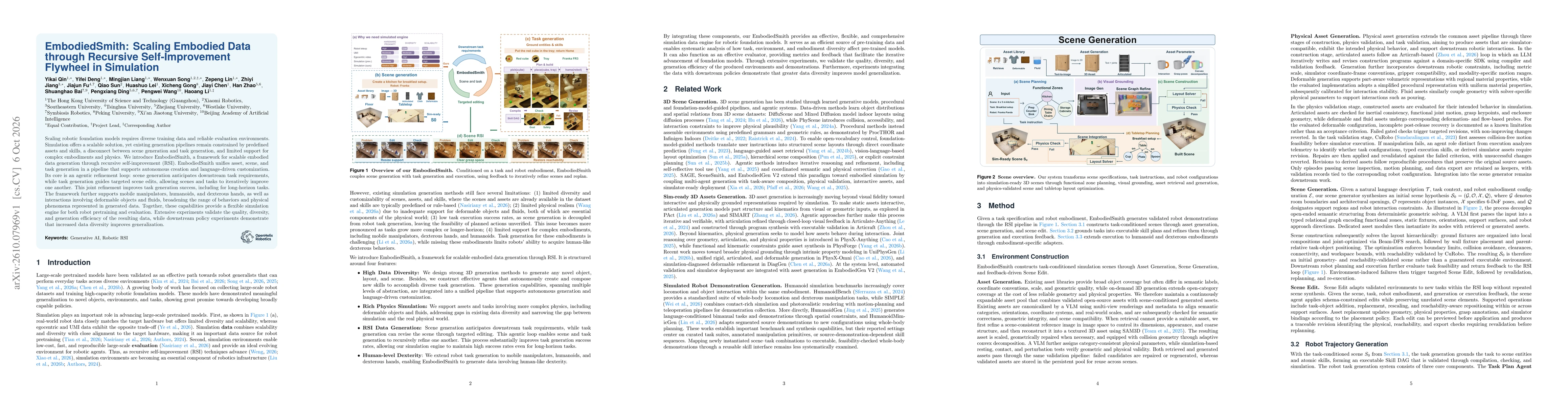 Thumbnail for EmbodiedSmith: Scaling Embodied Data through Recursive Self-Improvement Flywheel in Simulation