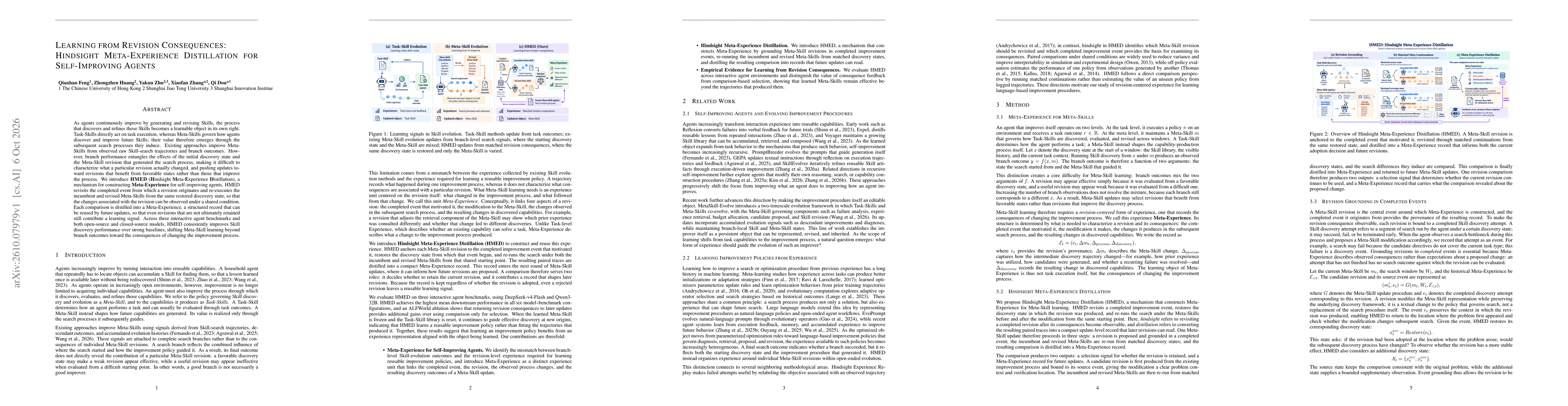 Thumbnail for Learning from Revision Consequences: Hindsight Meta-Experience Distillation for Self-Improving Agents