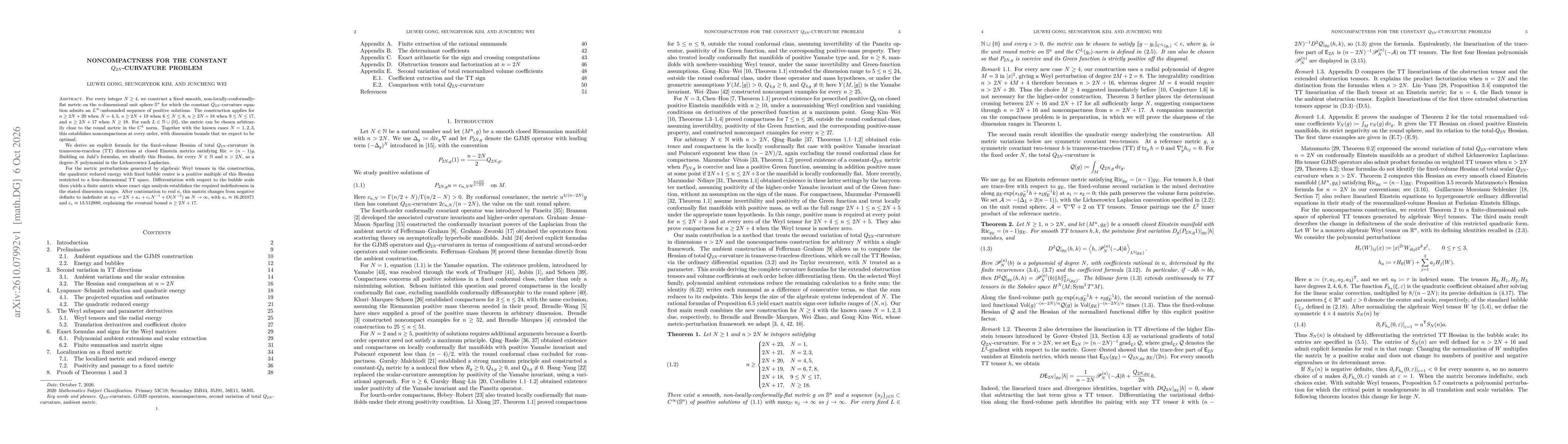 Thumbnail for Noncompactness for the constant $Q_{2N}$-curvature problem