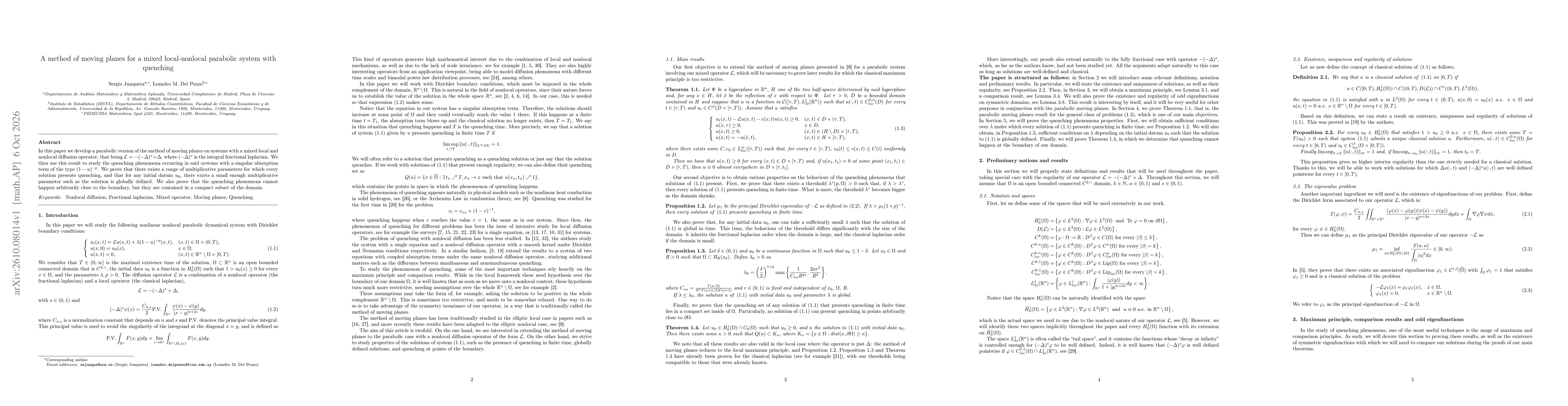 Thumbnail for A method of moving planes for a mixed local-nonlocal parabolic system with quenching