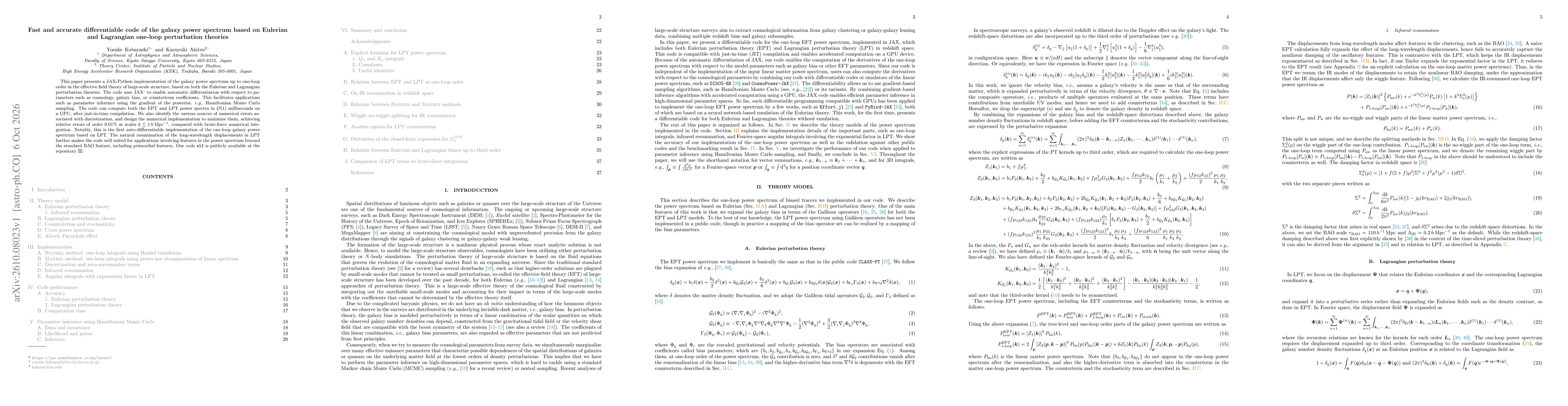 Thumbnail for Fast and accurate differentiable code of the galaxy power spectrum based on Eulerian and Lagrangian one-loop perturbation theories