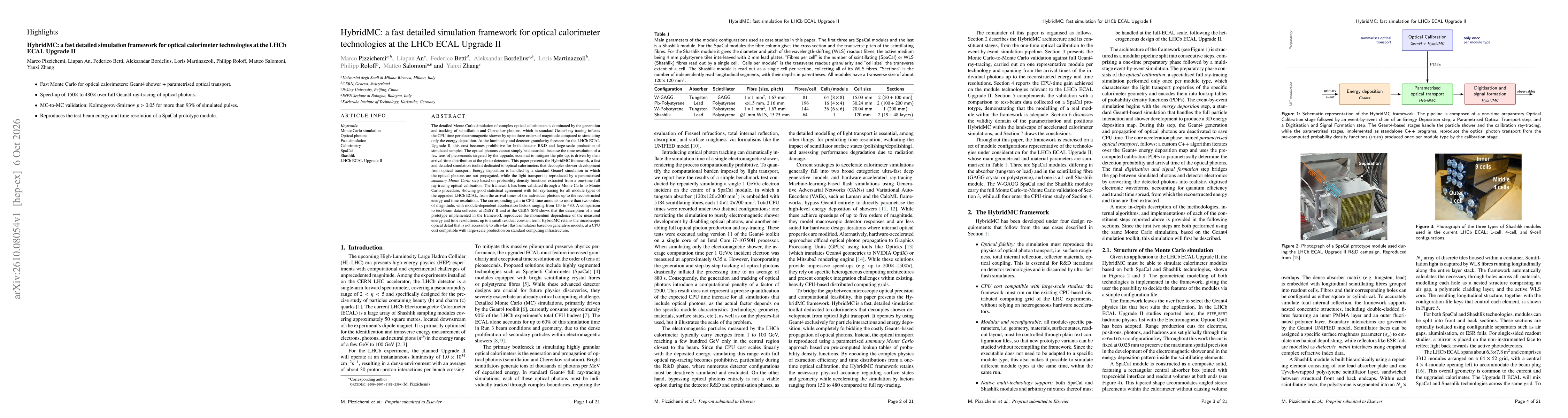 Thumbnail for HybridMC: a fast detailed simulation framework for optical calorimeter technologies at the LHCb ECAL Upgrade II