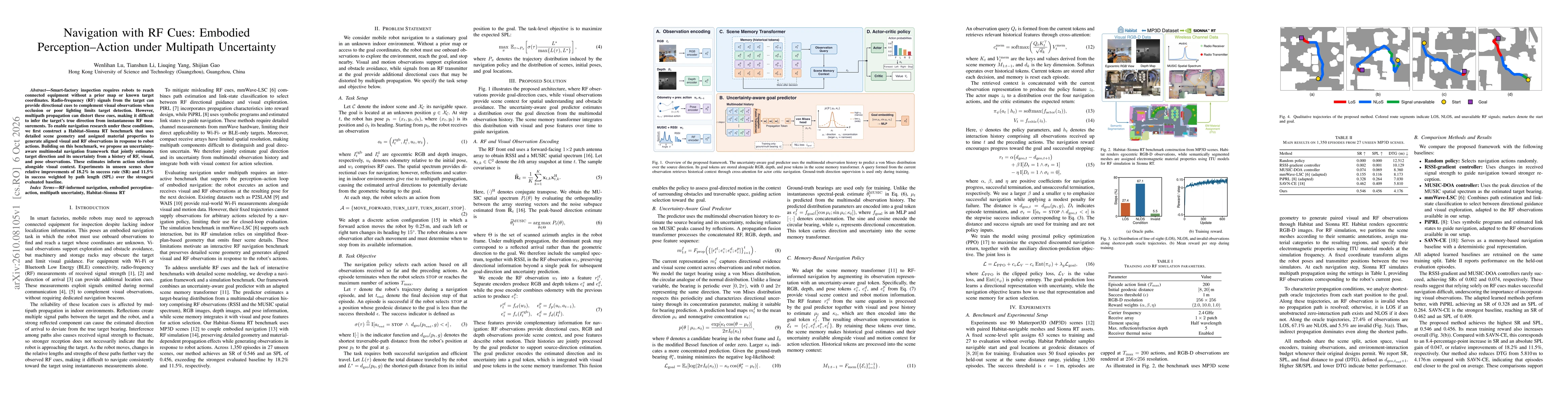 Thumbnail for Navigation with RF Cues: Embodied Perception Action under Multipath Uncertainty