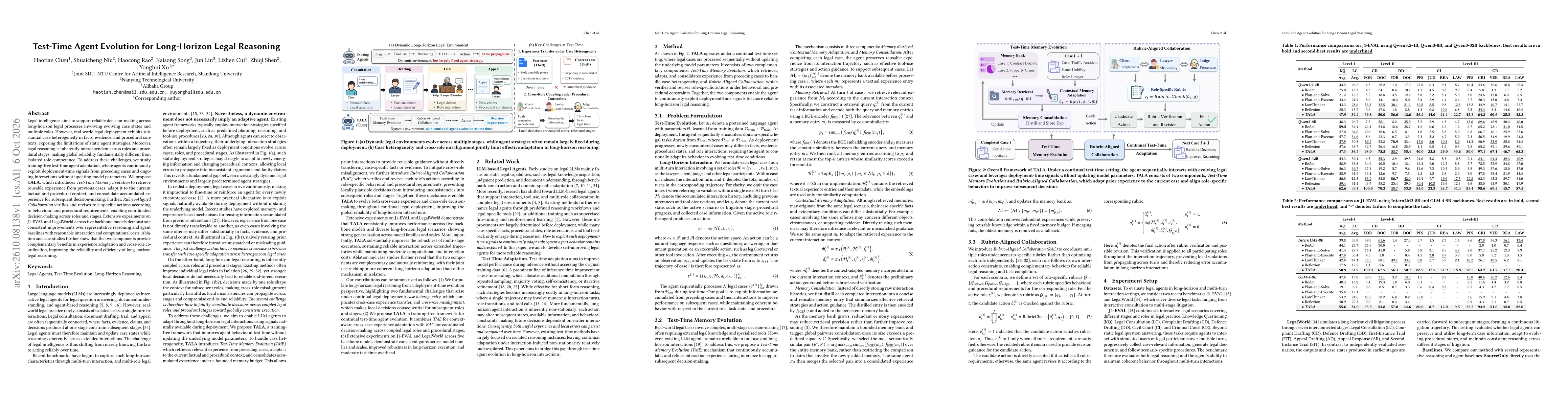 Thumbnail for Test-Time Agent Evolution for Long-Horizon Legal Reasoning