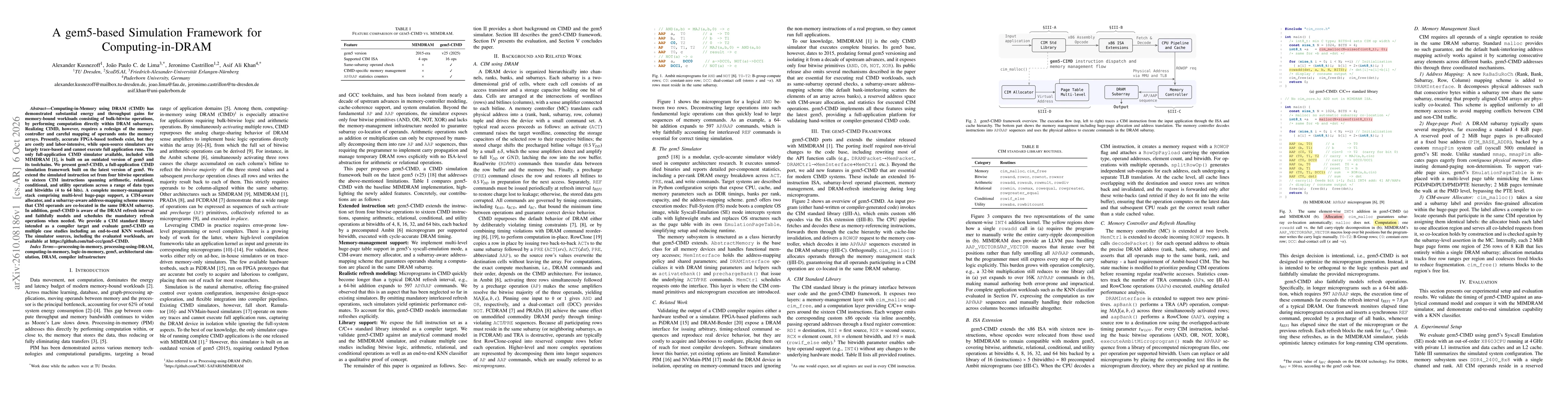 Thumbnail for A gem5-based Simulation Framework for Computing-in-DRAM
