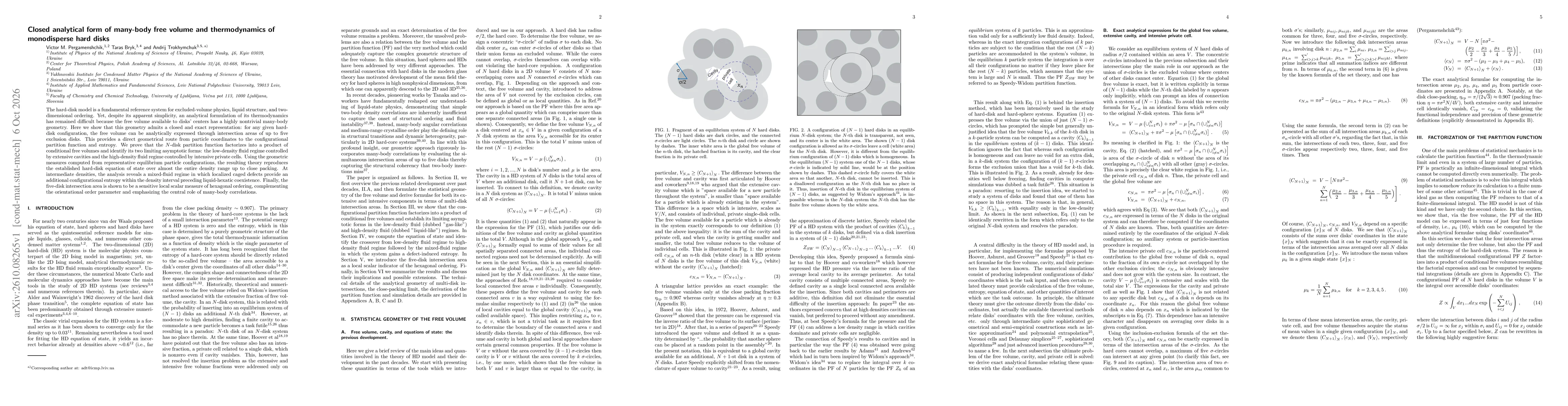 Thumbnail for Closed analytical form of many-body free volume and thermodynamics of monodisperse hard disks