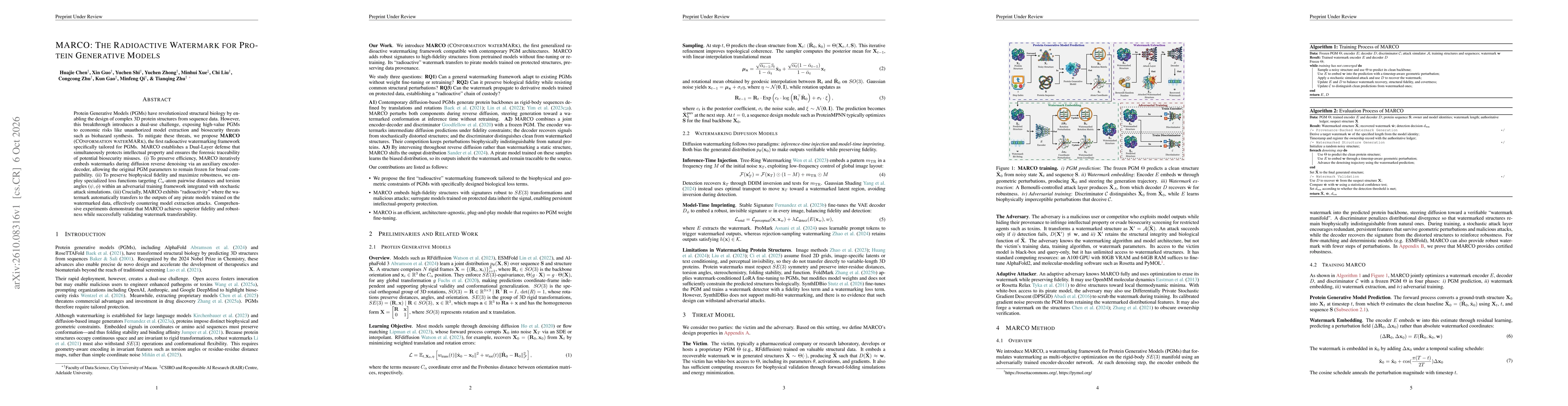 Thumbnail for MARCO: The Radioactive Watermark for Protein Generative Models
