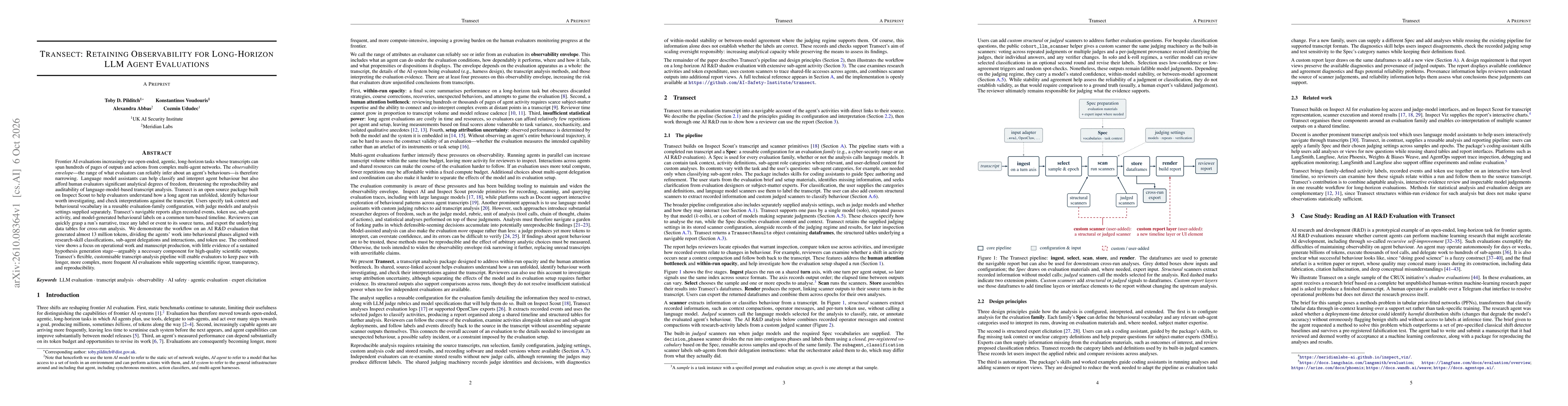 Thumbnail for Transect: Retaining Observability for Long-Horizon LLM Agent Evaluations