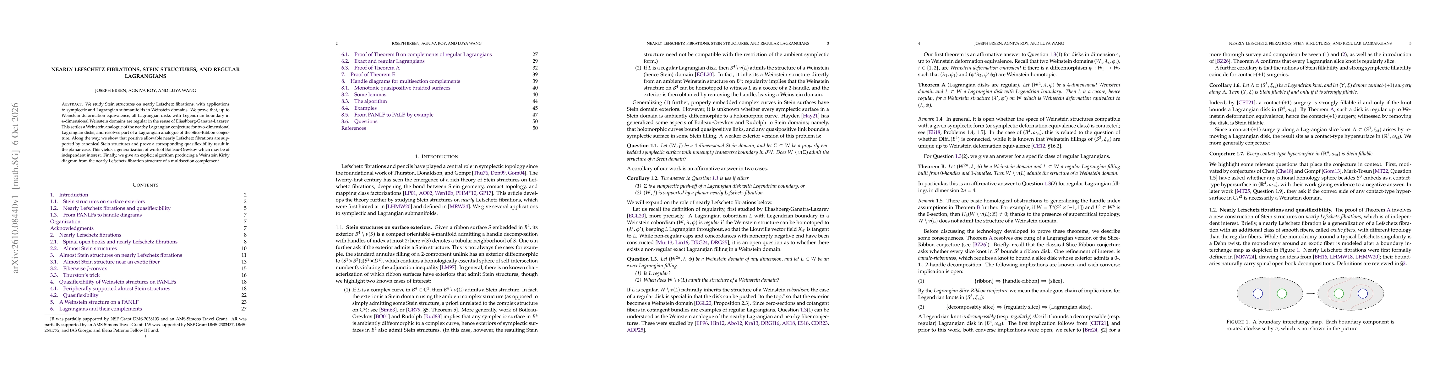 Thumbnail for Nearly Lefschetz fibrations, Stein structures, and regular Lagrangians
