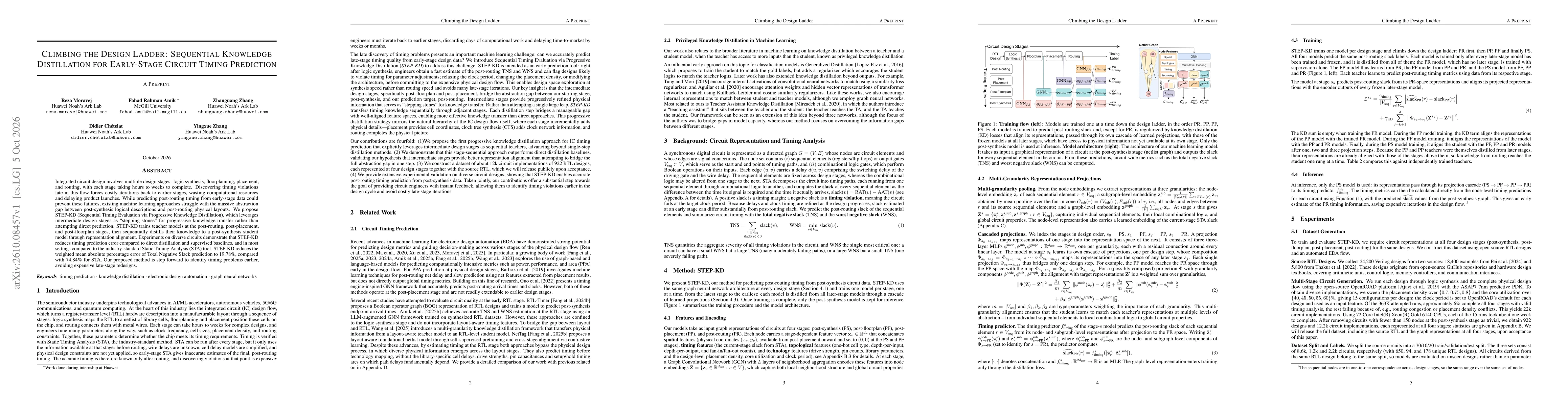 Thumbnail for Climbing the Design Ladder: Sequential Knowledge Distillation for Early-Stage Circuit Timing Prediction