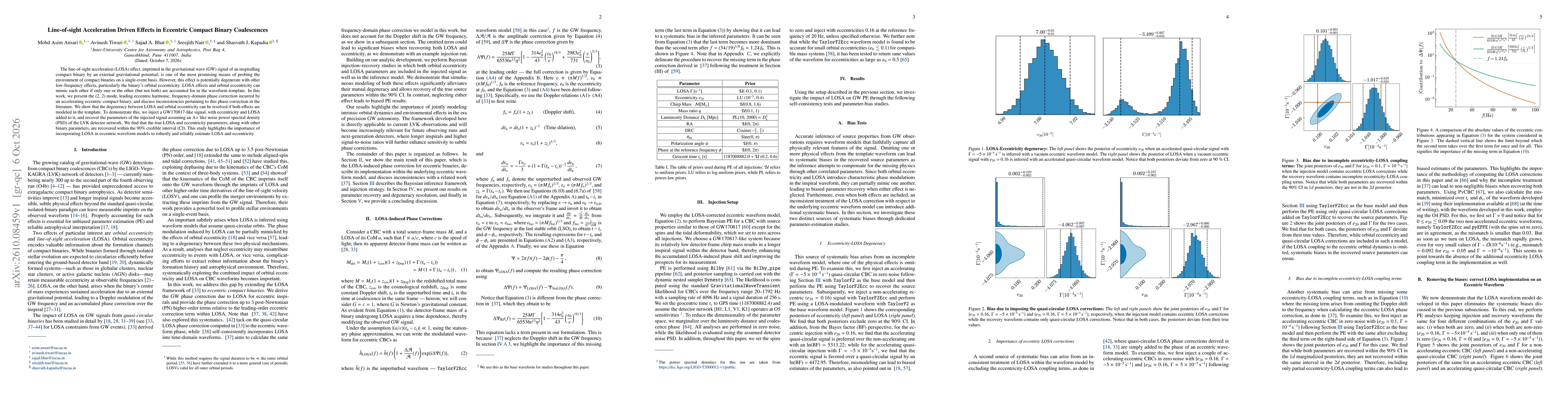 Thumbnail for Line-of-sight Acceleration Driven Effects in Eccentric Compact Binary Coalescences